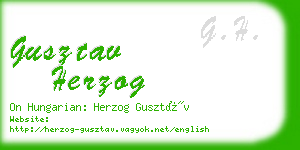 gusztav herzog business card